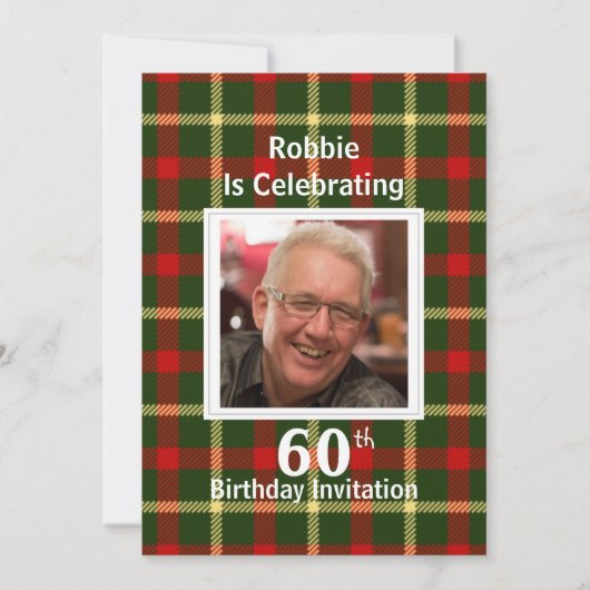 スコットランドをテーマにしたお祝いパーティの招待状 招待状 (正面)