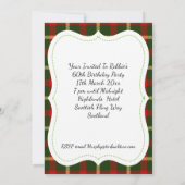 スコットランドをテーマにしたお祝いパーティの招待状 招待状 (裏面)