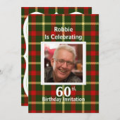 スコットランドをテーマにしたお祝いパーティの招待状 招待状 (正面/裏面)
