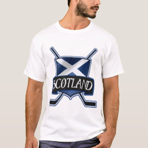 スコットランドアイスホッケー国旗のロゴ Tシャツ