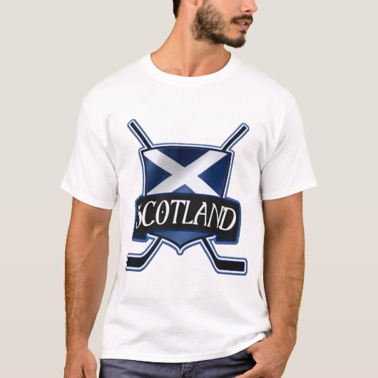 スコットランドアイスホッケー国旗のロゴ Tシャツ (正面)