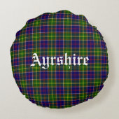 スコットランドアイルシャーディストリクトタータンチェック ラウンドクッション (裏面)