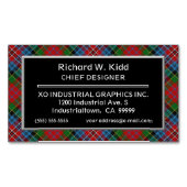 スコットランドアクセントクランキッドタータンチェック マグネット名刺 (正面)