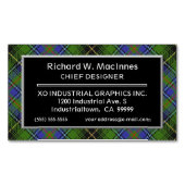 スコットランドアクセントクランマインズタータンチェック マグネット名刺 (正面)