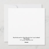 スコットランドアート、ノース・バーウィックのバスロック素晴らし シーズンカード (裏面)