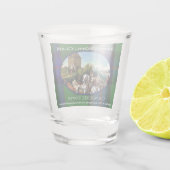 スコットランドアームストロングクラン絵画ジノッキータータンチェック ショットグラス (裏面)