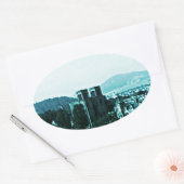 スコットランドインヴァネスキャッスルアートスナップ–38784 jGibney 楕円形シール (封筒)