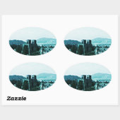 スコットランドインヴァネスキャッスルアートスナップ–38784 jGibney 楕円形シール (シート)