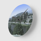 スコットランドインヴァネス建物ジギニーザミュージアムザズ ラウンド壁時計 (傾斜)