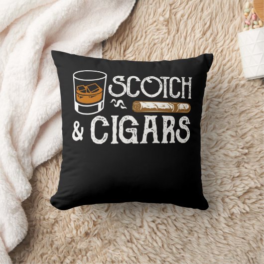 スコットランドウィスキーのシガーの衣類のおもしろいなギフト クッション (ブランケット)
