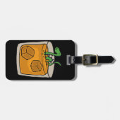 スコットランドウィスキーガラスのネス湖モンスター ラゲッジタグ (正面横)