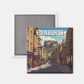 スコットランドエディンバラキャッスルトラベル マグネット (正面/裏面)