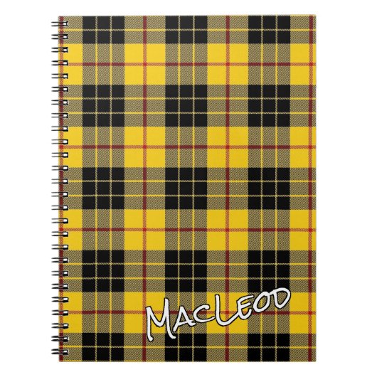 スコットランドオナークランドルイスタータンチェック ノートブック (正面)