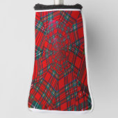 スコットランドカラーのボルテックスパターカバー ゴルフヘッドカバー (回転90)
