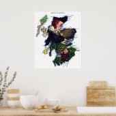 スコットランドカリカチュアの地図 ポスター (キッチン)