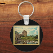 スコットランドキャッスルヴィンテージトラベル キーホルダー (正面)