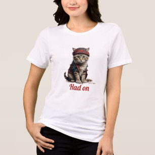 スコットランドキャットが変装して トライブレンドTシャツ
