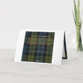 スコットランドキャンベル藩城折り畳みグリーティングカード カード (裏面)