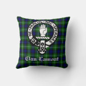 スコットランドクラモントクレストバッジとタータンチェック クッション (裏面)