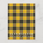 スコットランドクランの色ルイスタータンチェックのマクロード ポストカード (正面)