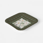 スコットランドクランタータンチェックガン風化クリスマス ペーパープレート (傾斜あり)