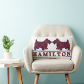 スコットランドクランドハミルトンタータンチェックスコッチドッグ ランバークッション (椅子)