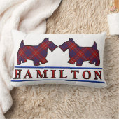スコットランドクランドハミルトンタータンチェックスコッチドッグ ランバークッション (ブランケット)
