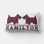 スコットランドクランドハミルトンタータンチェックスコッチドッグ ランバークッション (裏面)