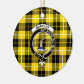 スコットランドクランドバークレイモダンドレスタータンチェックとクレ セラミックオーナメント (左)
