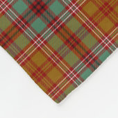 スコットランドクランプコールタータンチェックプレイド フリースブランケット (角)