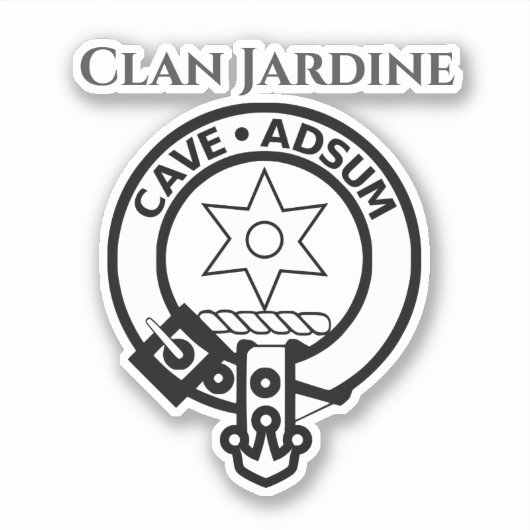 スコットランドクランプジャディンクレストバッジステッカー シール (正面)