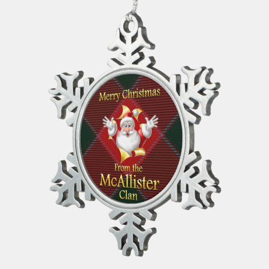 スコットランドクランプマリスターのクリスマスオーナメント スノーフレークピューターオーナメント (右)