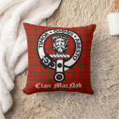 スコットランドクランマクナブクレストバッジとタータンチェック クッション (ブランケット)