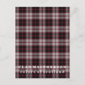 スコットランドクランマクファーソンタータンチェックの色 ポストカード (正面)