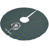 スコットランドクラン新しいタータンチェッククレストのカスタマイズ ブラッシュドポリエステルツリースカート (アングル)