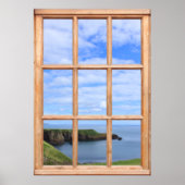 スコットランドコースト、空、海ビュー（窓から） ポスター (正面)