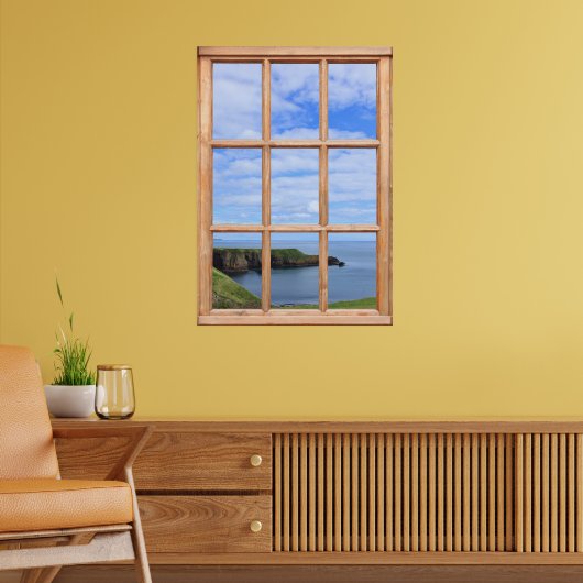 スコットランドコースト、空、海ビュー（窓から） ポスター (リビング2)