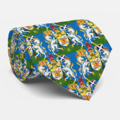 スコットランドコートオブアームズ、スコットランド国旗のビジネスブルー ネクタイ (ロール)