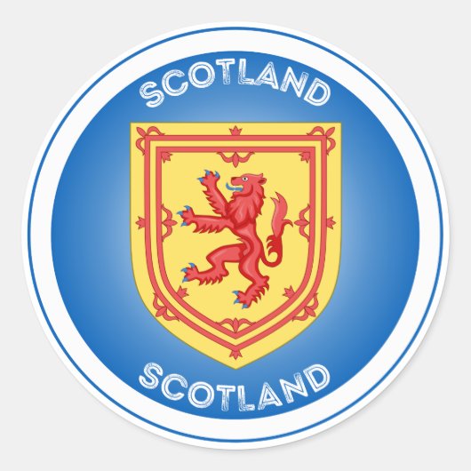 スコットランドコート（腕の円の形） ラウンドシール (正面)