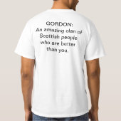 スコットランドゴードンのすばらしい一族 Tシャツ (裏面)