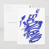 スコットランドシルエットワードアート ポストカード (正面/裏面)