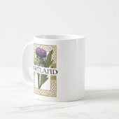 スコットランドスコットティスル金ゴールドケルト結び目模様 コーヒーマグカップ (正面左)