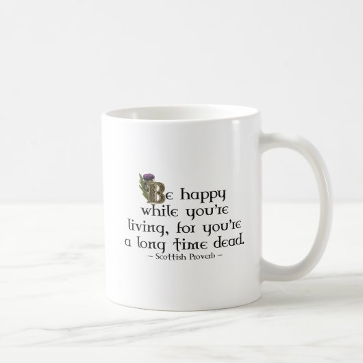 スコットランドスコットティスル金ゴールドケルト結び目模様 コーヒーマグカップ (右)