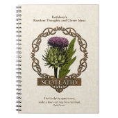 スコットランドスコットティスル金ゴールドケルト結び目模様 ノートブック (正面)