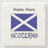 スコットランドスコットパーソナライズされた国旗 ストーンコースター (正面)