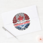 スコットランドスコティッシュカナダツリールーツ国旗 ラウンドシール (封筒)