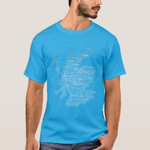 スコットランドスラング単語マップTシャツ Tシャツ