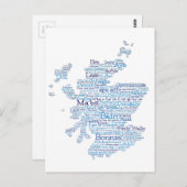 スコットランドスラング地図はがき ポストカード (正面/裏面)