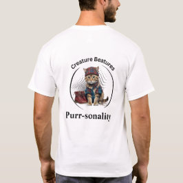 スコットランドタータンチェックの変わり種ネコ | サルカスティックなユーモア Tシャツ