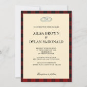 スコットランドタータンチェックブックカバー|結婚式招待状 招待状 (裏面)